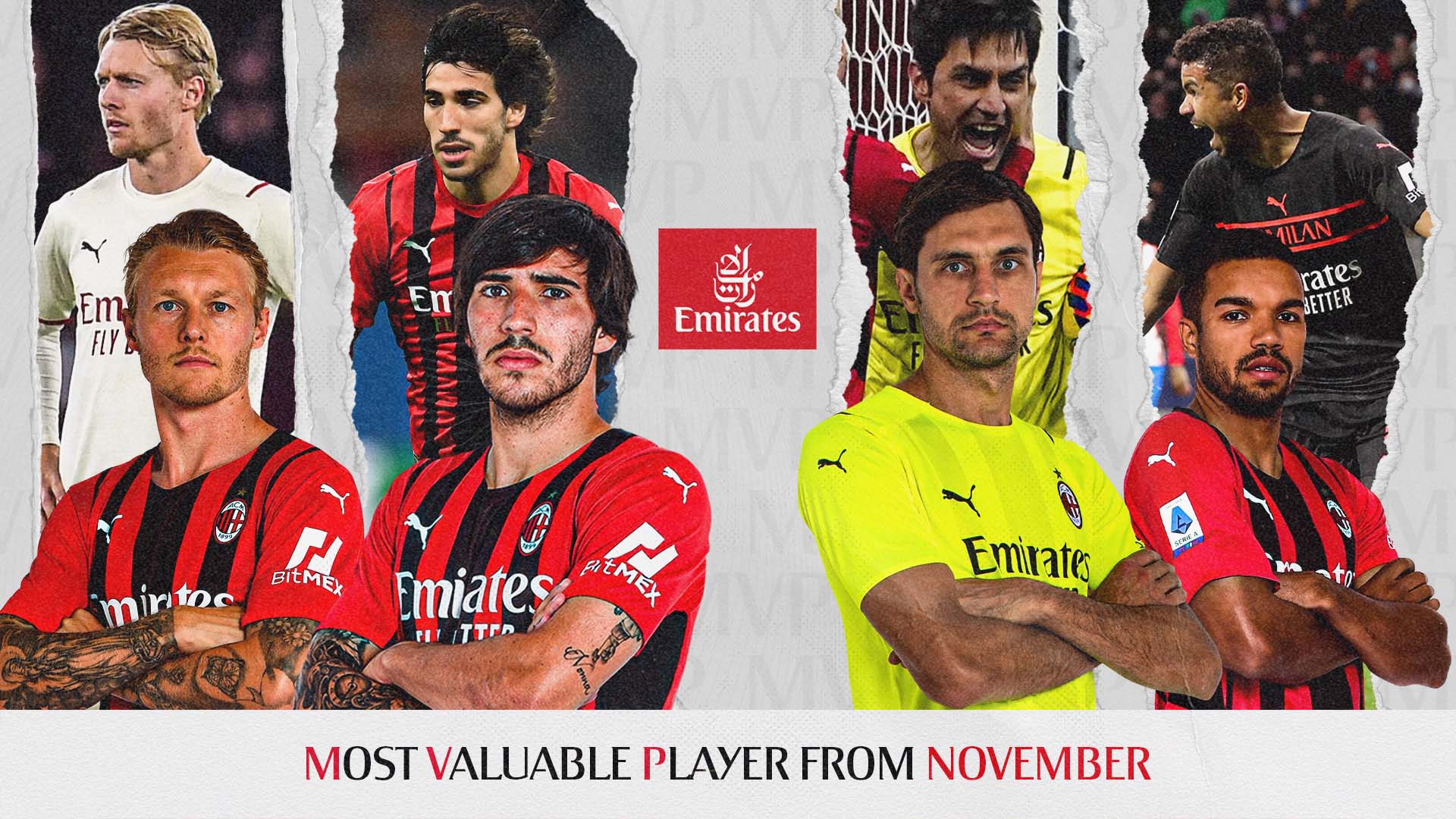 米兰11月最佳球员候选：克亚尔、托纳利、塔塔鲁萨努、梅西亚斯