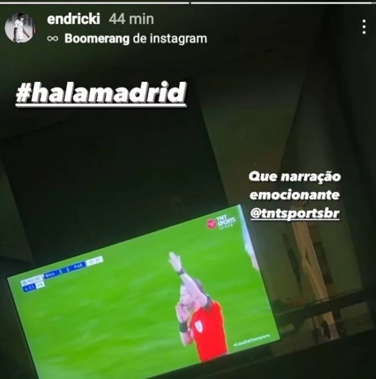 巴西新星恩德里克晒图为皇马庆祝：Hala Madrid