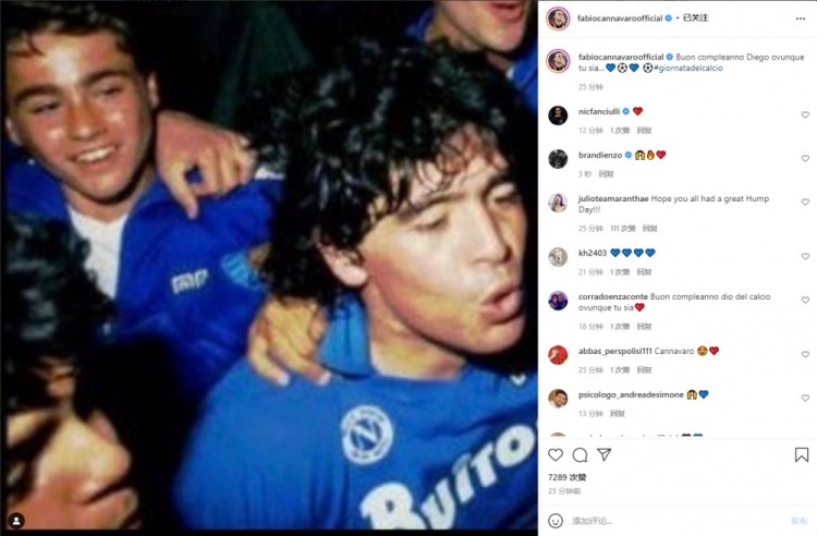 马拉多纳诞辰,卡纳瓦罗缅怀: Happy birthday Diego