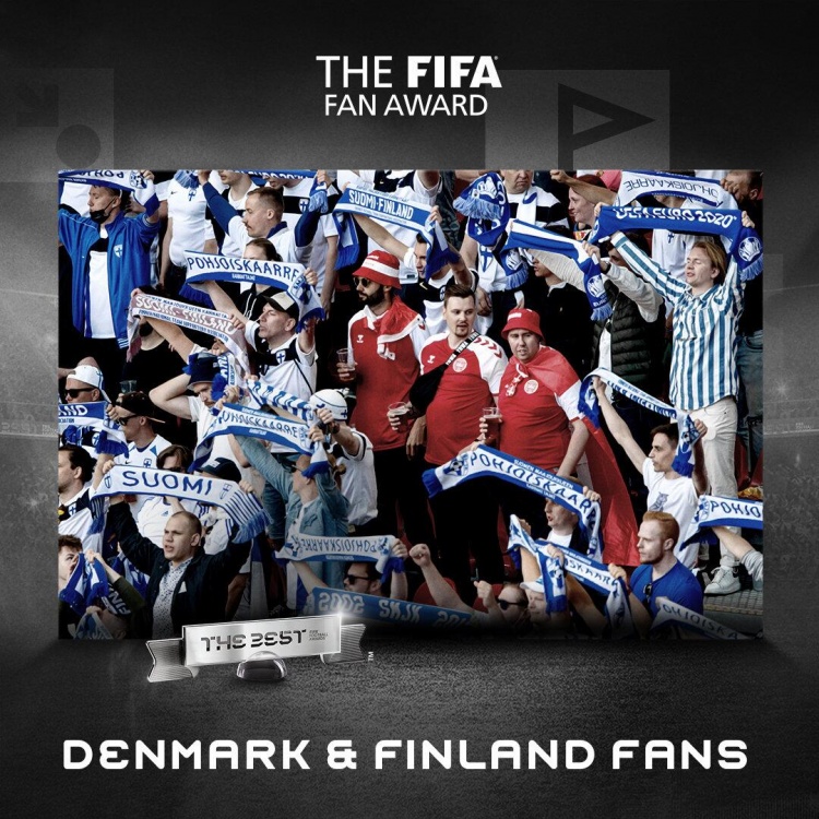 FIFA年度最佳球迷奖：欧洲杯上的丹麦和芬兰球迷