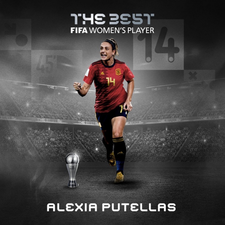 官方：普特亚斯荣膺FIFA国际足联年度最佳女足运动员