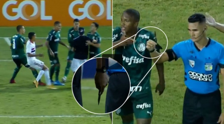 惊险！巴西圣保罗球迷持小刀冲入球场，意图攻击客队球员