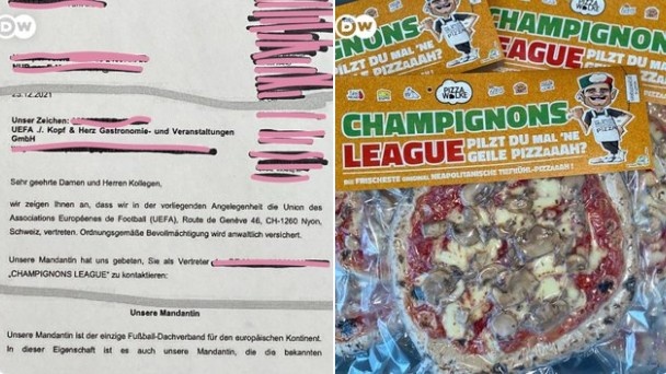 德国披萨店菜品中使用“欧冠”字样，遭到欧足联警告
