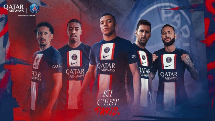 官方：卡塔尔航空成为巴黎新赛季球衣胸前广告赞助商