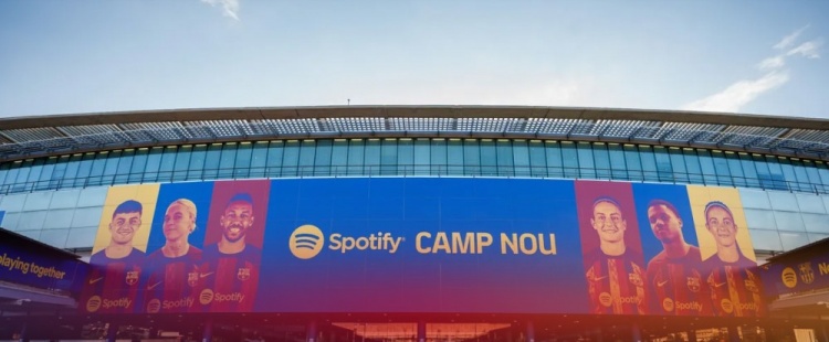 合作今日生效，诺坎普正式命名为Spotify诺坎普
