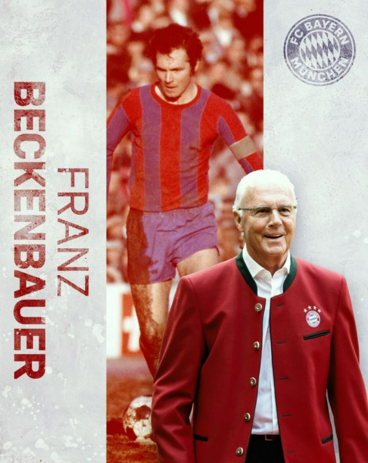拜仁祝贝肯鲍尔77岁生日快乐，“足球皇帝”助球队欧冠三连冠